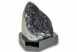 Deep Purple Amethyst Geode With Wood Base - Uruguay #275700-2